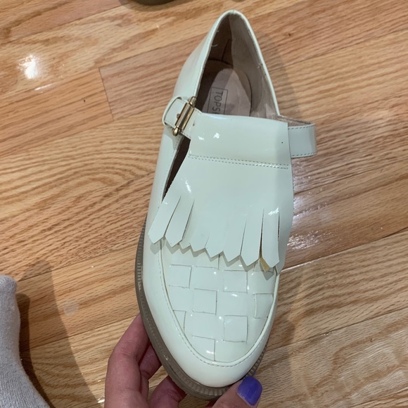 TOPSHOP white loafers- size 40 - Picture 3 of 3